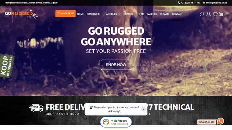 GoRugged website screenshot