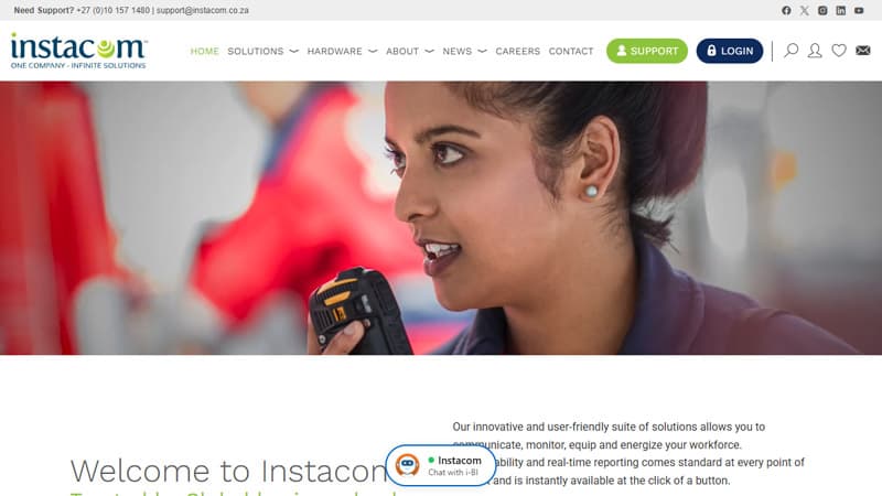 Instacom website screenshot